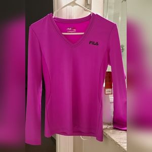 NWT FILA Sport Mixed Berry Long Sleeve Shirt Size Small